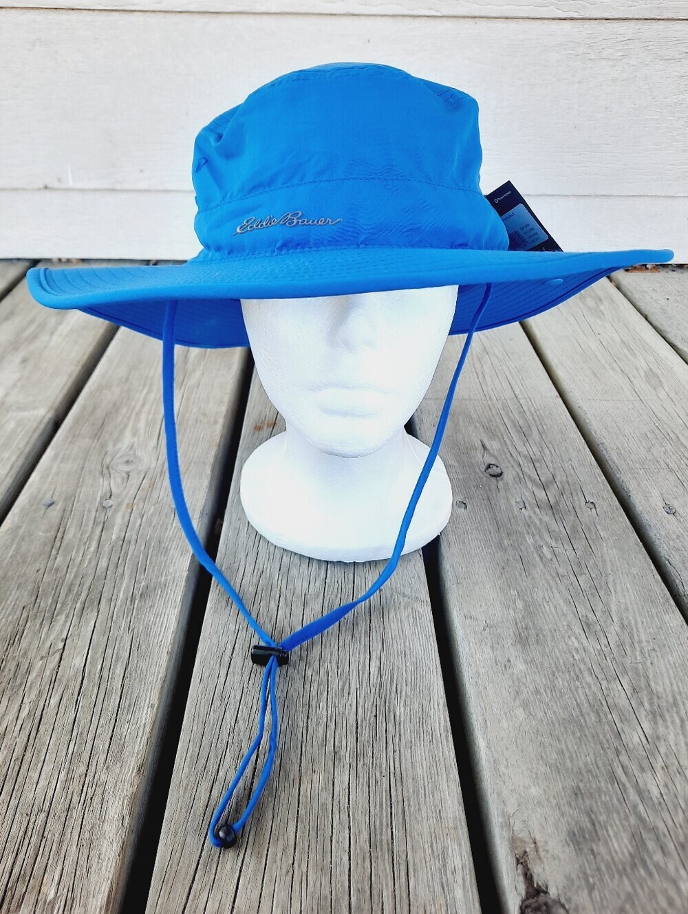 NWT Eddie Bauer Trailcool UPF 50+ Cooling Adventure Brim Hat Sapphire Size L/XL - Picture 2 of 16